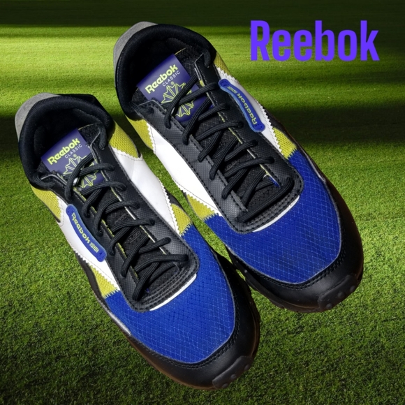 Reebok Classic Leather Legacy "Bright Cobalt/Core Black/Acid Yellow" Shoes - Picture 6 of 9